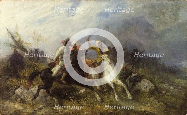 Caucasian Battle. Artist: Brandt, Jozef (1841-1915)