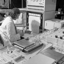 A Sequential Multi Analyser Machine at Rotherham General Infirmary, 1967.  Artist: Michael Walters