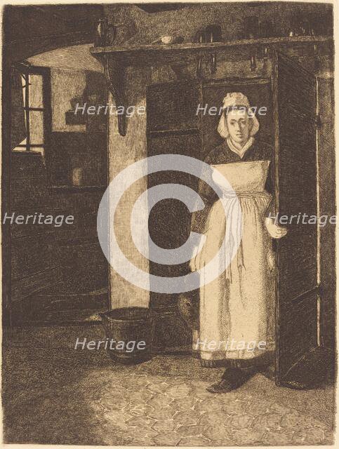 The Basement Door (La Sortie de Cave), 1871. Creator: Francois Bonvin.