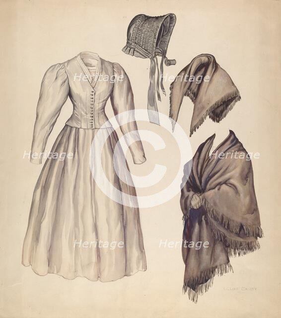 Dress, c. 1937. Creator: Lillian Causey.