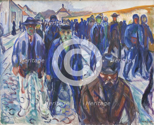 Workers on their Way Home, 1914. Creator: Munch; Edvard (1863-1944).