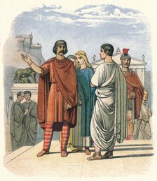 'Caractacus at Rome. A.D. 52', 1864. Creator: James William Edmund Doyle.