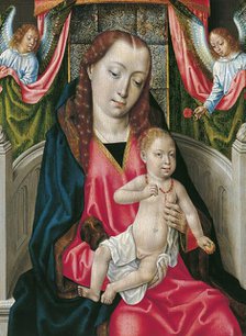 The Virgin and Child with Two Angels, 1480. Creator: Master of the Saint Ursula Legend.