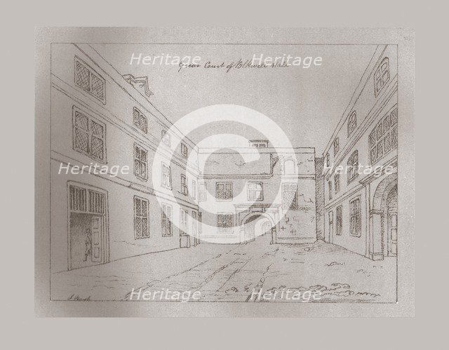 Great Court of Blackwell Hall, 1886. Artist: Unknown.