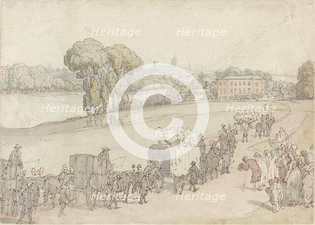 A Funeral Procession, 1805/1810. Creator: Thomas Rowlandson.