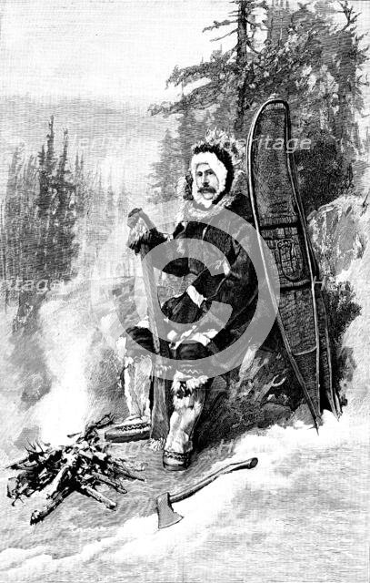 Lord Lonsdale’s Travels in North America: Lord Lonsdale in Arctic travelling attire, 1890. Creator: Unknown.