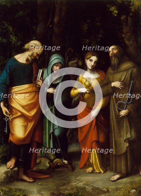 Saints Peter, Martha, Mary Magdalen, and Leonard, ca. 1515. Creator: Correggio.