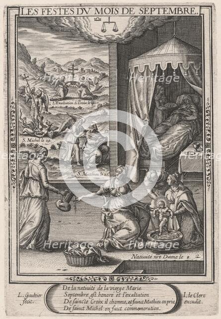 Les Festes du mois de Septembre (September: Birth of the Virgin), 1603. Creator: Leonard Gaultier.