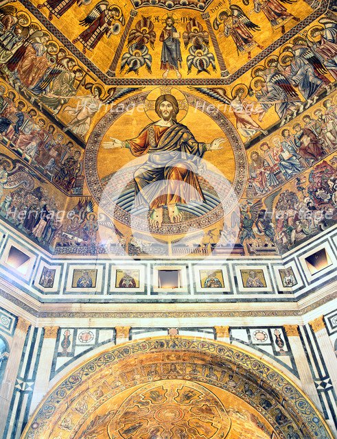 Mosaic ceiling, Baptistry of St John, Florence, Italy