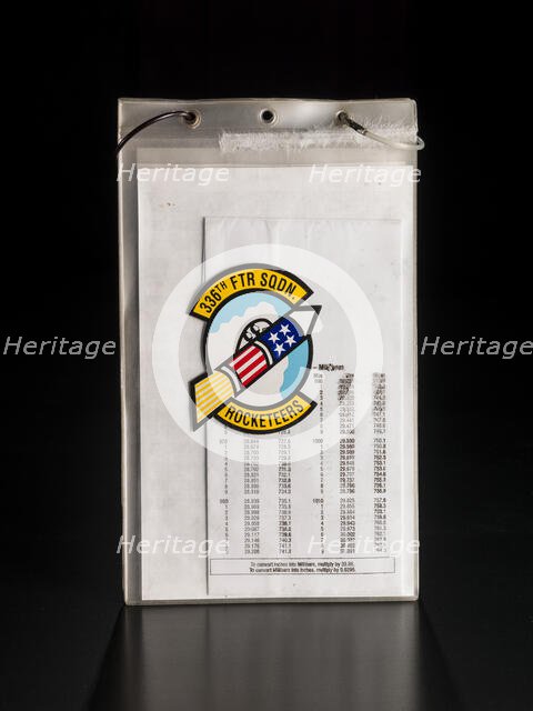 Pilot check list, United States Air Force Thunderbirds, 2006-2007. Creator: Unknown.