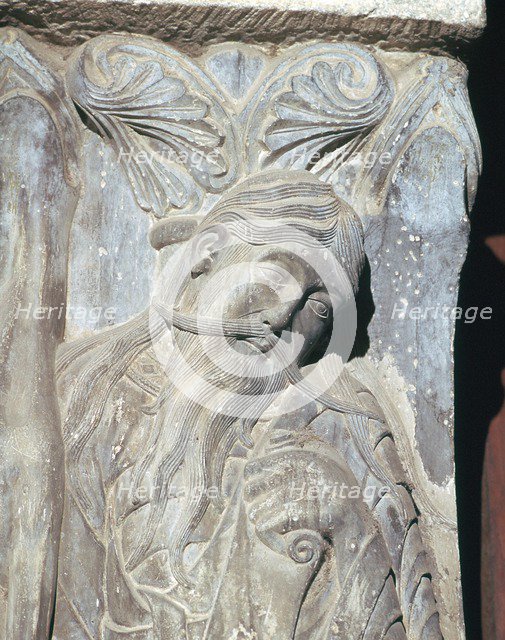 Detail from the church of St Pierre, 12th century. Artist: Unknown
