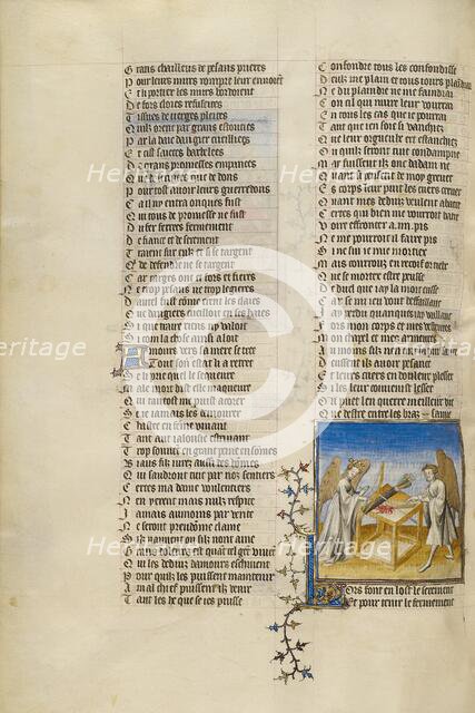 Venus and the God of Love Taking an Oath; Roman de la Rose, about 1405. Creator: Unknown.