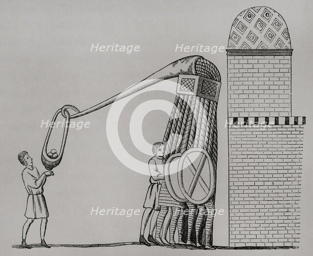 Device for throwing stones, Middle Ages, 13th century, (1877).  Creator: Unknown.