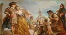 The Meeting of Gautier, Count of Antwerp, and his Daughter, Violante, c. 1787. Creator: Giuseppe Cades.