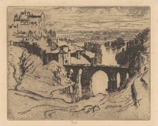 St. Martin's Bridge, Toledo, 1904. Creator: Joseph Pennell.
