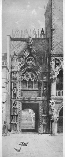 'Entrance to the Doges' Palace', c1870, (1911). Artist: David Law.