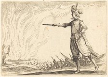 Military Commander on Foot, c. 1622. Creator: Jacques Callot.