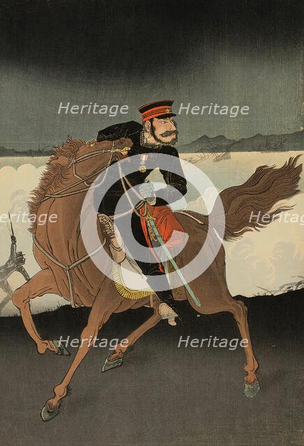 The Army and Navy Attack and Capture Weihaiwei (Ikaiei rikukaigun kogeki senryo zu), Japan, 1895. Creator: Kobayashi Ikuhide.