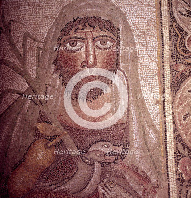 Detail of Simon on Mosaic Pavement, 5th century. Artist: Unknown.