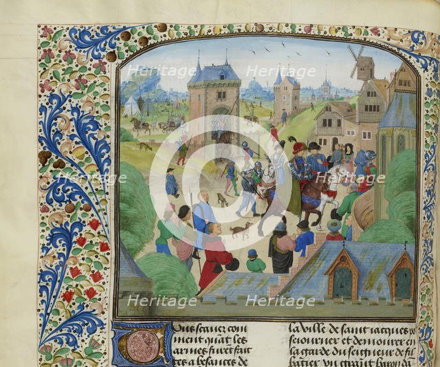 Capture of Orense by the English army, 1387, ca 1470-1475. Creator: Anonymous.