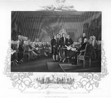'Declaration of Independence', 1776 (c1817-c1819).Artist: J Rogers