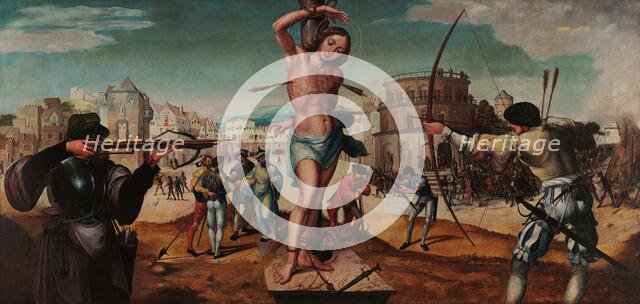 The Martyrdom of Saint Sebastian. Creator: Lopes, Gregório (c. 1490-1550).