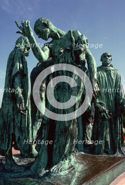 Statue of the Burghers of Calais, 19th century.  Artist: Auguste Rodin