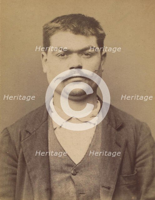 Sigel. Jacques. 24 ans, né à Kuttalsheim (Bas Rhin). Bijoutier. Anarchiste. 26/2/94. , 1894. Creator: Alphonse Bertillon.