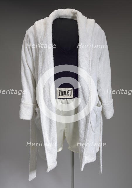 Robe and trunks worn by Denzel Washington as Rubin Carter in The Hurricane, 1999. Creator: Eric Winterling Inc..