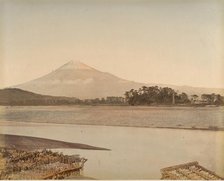 [Landscape with River and Mountain], 1870s. Creator: Unknown.