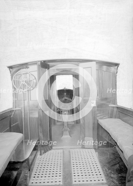 Mitcham cabin cruiser internal view, 1914. Creator: Kirk & Sons of Cowes.