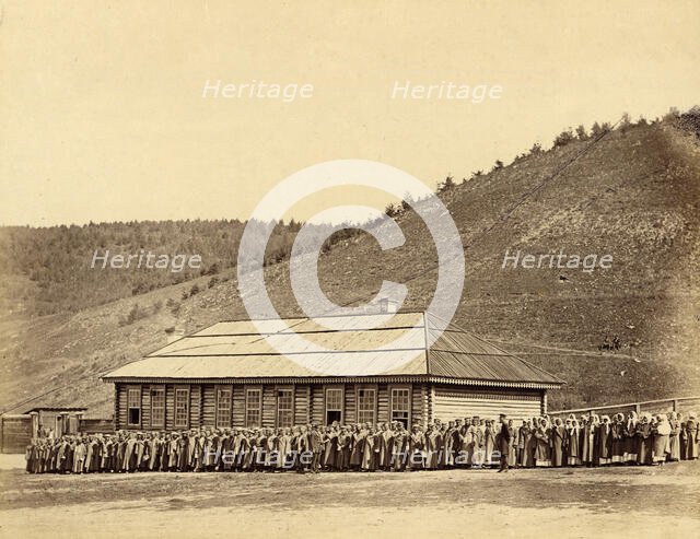 Roll Call of Hard Labor Convicts Serving Their Sentence in the Settlement, 1891. Creator: Aleksei Kuznetsov.
