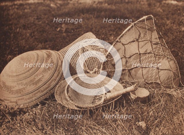 Pomo Seed, Gathering Utensils, 1924. Creator: Edward Sheriff Curtis.