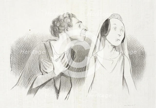 Je pars plus amoureux que...jamais..., 1841. Creator: Honore Daumier.