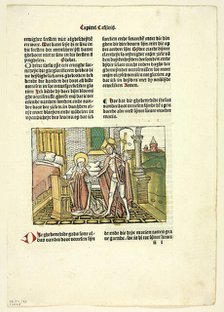 Christ Appearing to His Mother After His Resurrection from Leven..., 1488, portfolio assembled 1929. Creator: Unknown.