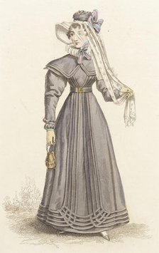 Fashion Plate (Walking Dress), 1824. Creator: John Bell.