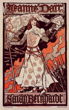 Affiche pour le Théâtre de la Renaissance : "Jeanne d'Arc", c1899. Creator: Eugene Samuel Grasset.