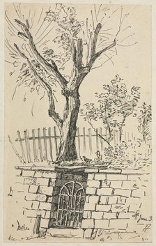 Tree on Top of a Stone Wall, Cleveland. Creator: Otto H. Bacher (American, 1856-1909).