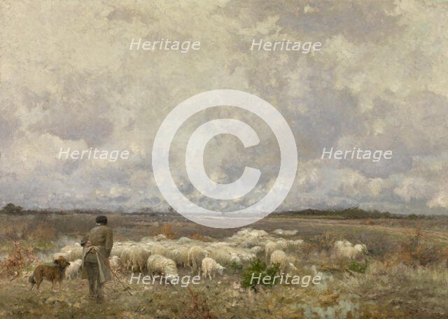 Winter in the Kempen, c1870-1890. Creator: Florent Crabeels.