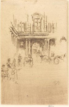 A Corner of the Palais Royal, c. 1883/1886. Creator: James Abbott McNeill Whistler.