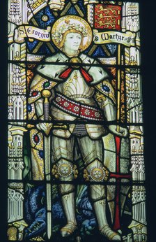 St George, stained glass window, St Nicholas Church, Sevenoaks, Kent. Artist: Bill Forbes