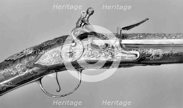 Flintlock Gun, German, ca. 1730-40. Creator: Unknown.