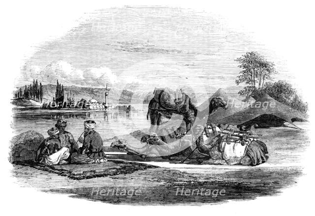 Halt by a Stream near El Arish, 1857. Creator: Unknown.