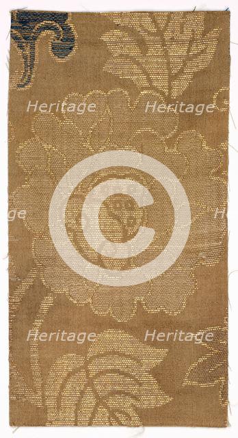 Textile Fragment, 1800s. Creator: Unknown.