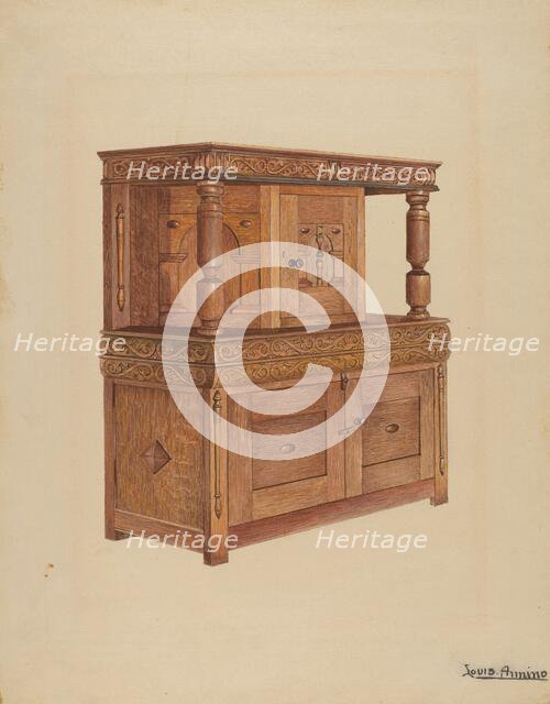 Court Cupboard, c. 1936. Creator: Louis Annino.