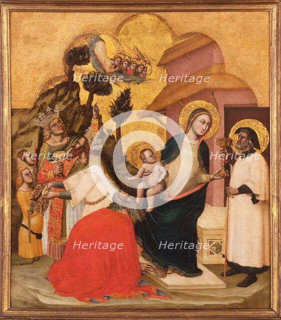 The Adoration of the Magi, 14th century. Creator: Simone dei Crocefissi (Betw. 1355-1399).