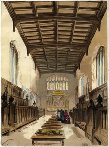 Interior of St John's College Chapel, Cambridge, Cambridgeshire. Artist: Unknown