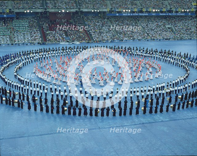 Sevillana dancers and music bands in the opening ceremony of the 1992 Barcelona Olympic Games.