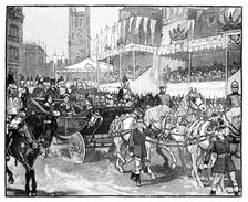 Queen Victoria opening Holborn Viaduct, London, 1869. Artist: Unknown
