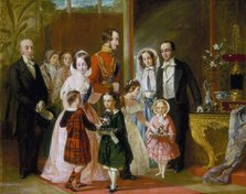 'Thomas Younghusband and his Family Meet Queen Victoria and her Family at Crystal Palace', c1854.   Artist: C Wells